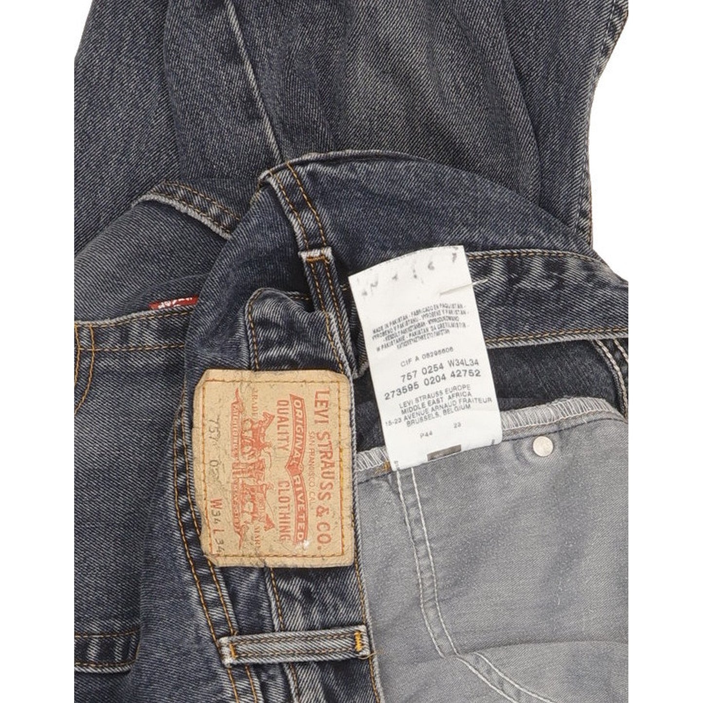 Levi's 757 Men Blue Bootcut Regular Jeans W34 L34