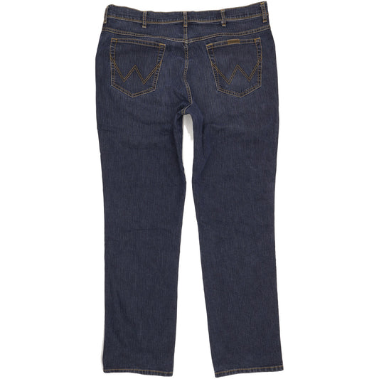 Wrangler Men Blue Straight Regular Stretch Jeans W42 L33