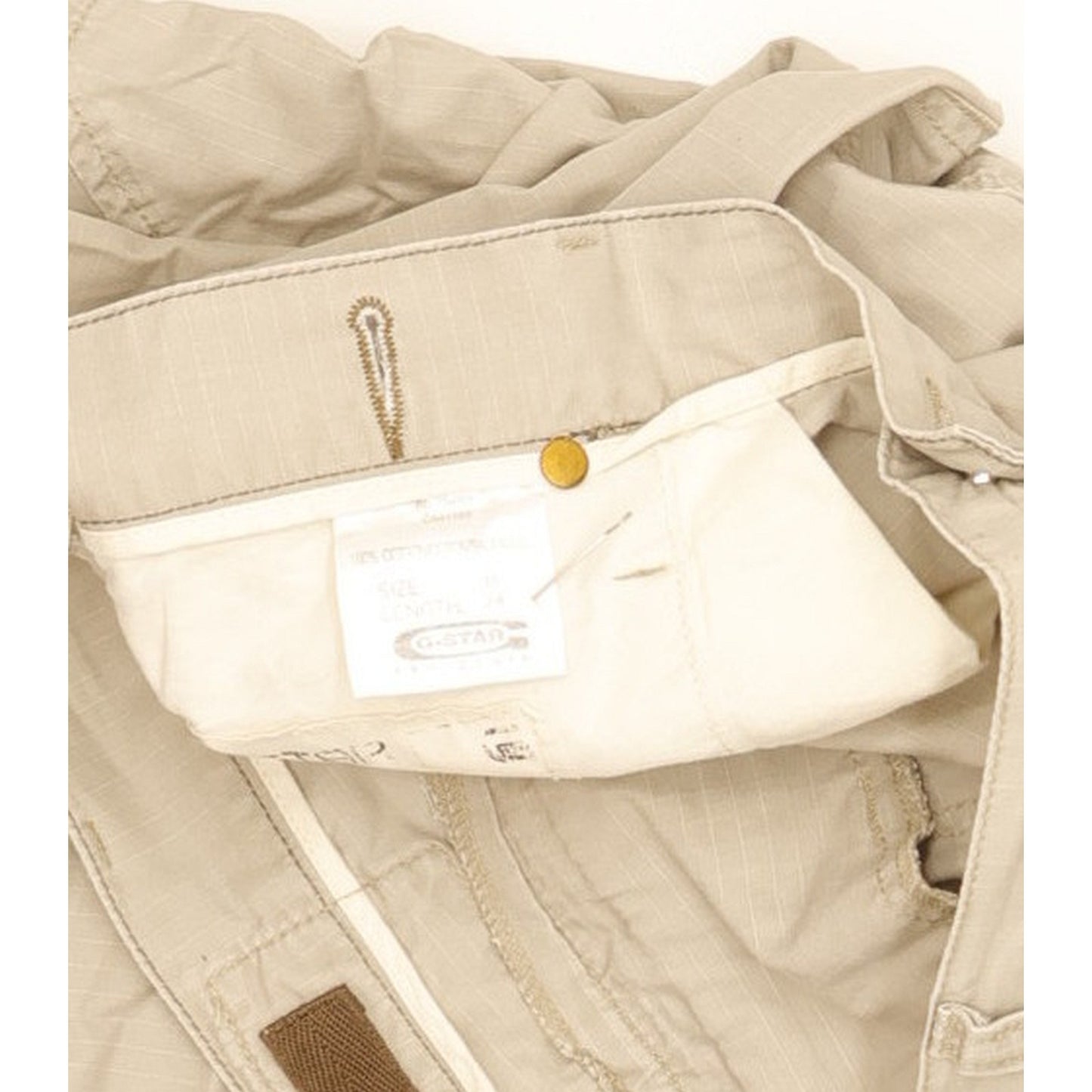 G-Star Army Elwood Men Beige Straight Regular Jeans W38 L34