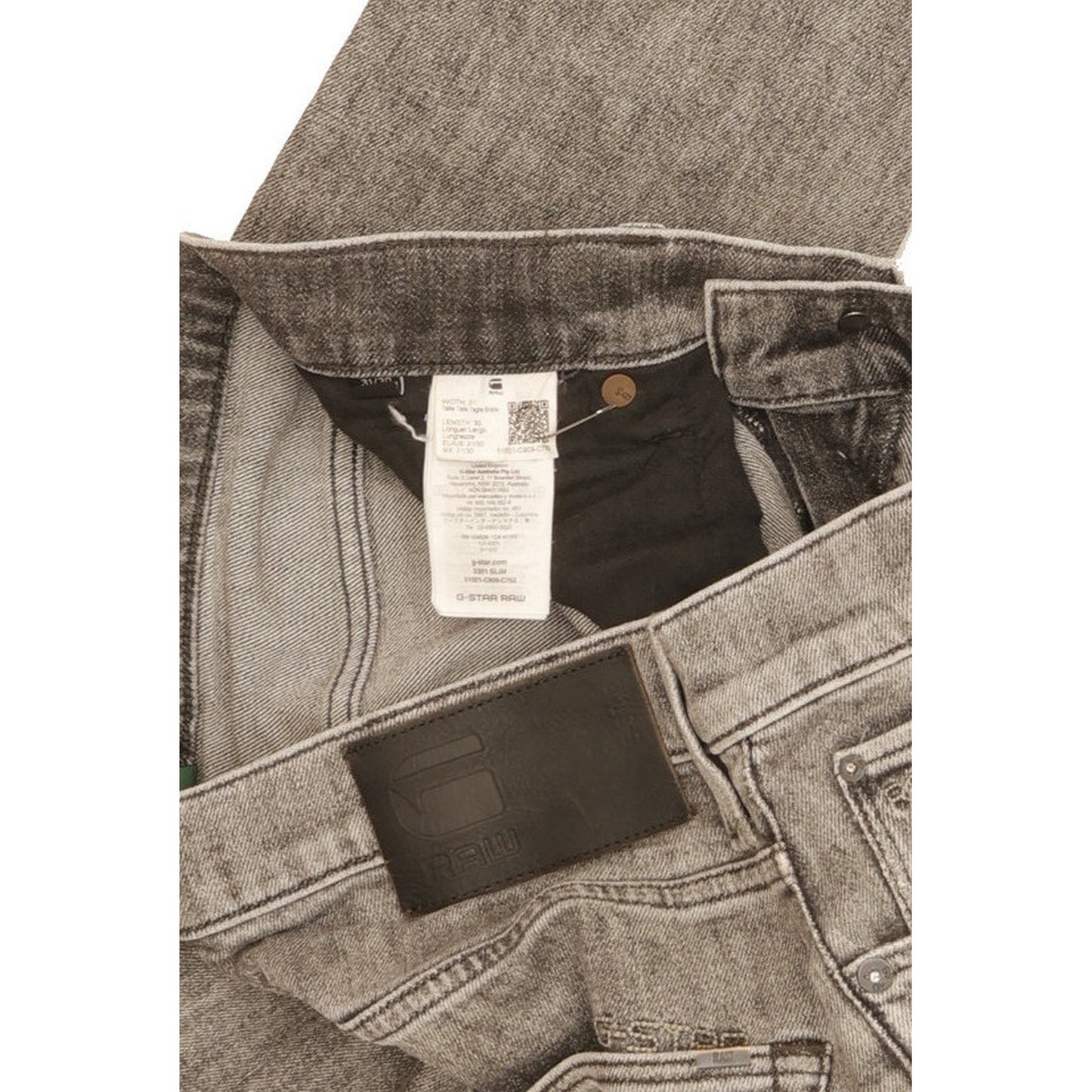 G-Star 3301 Men Grey Skinny Slim Stretch Jeans W31 L30