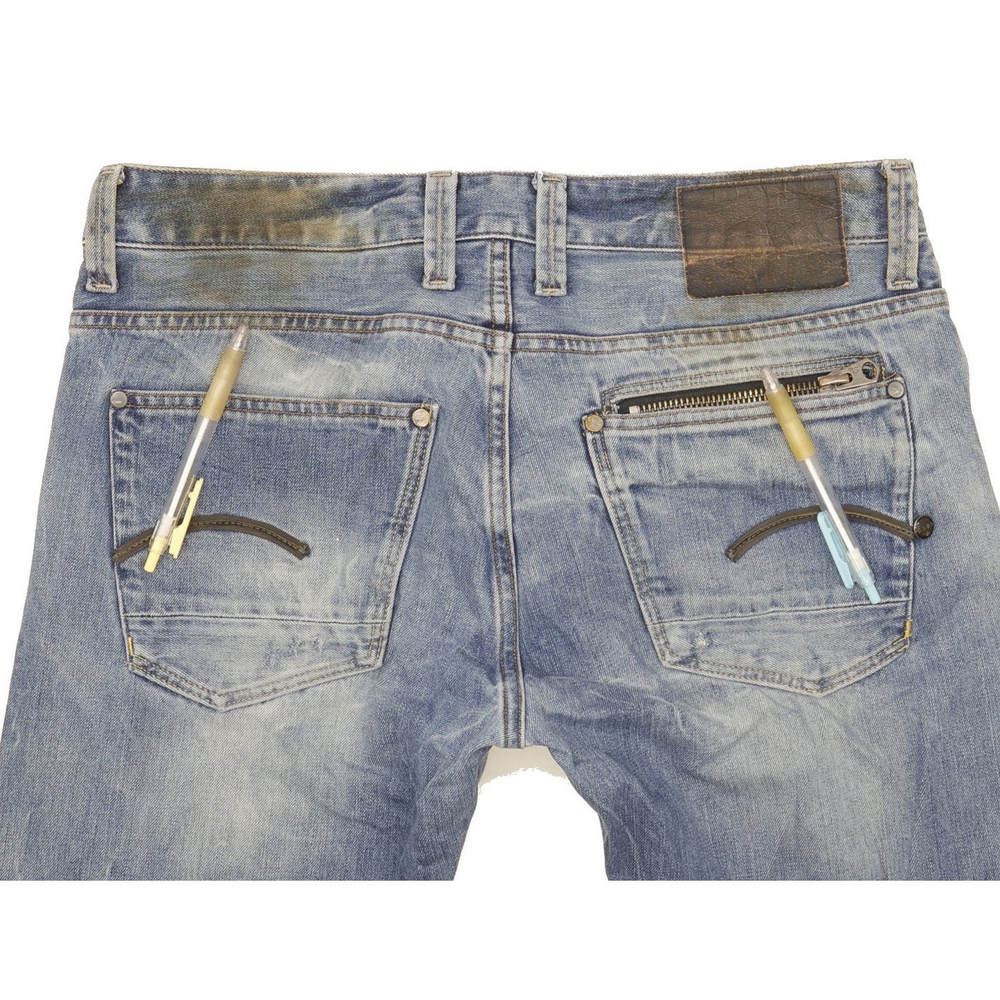 G-Star Men Blue Straight Regular Jeans W34 L32