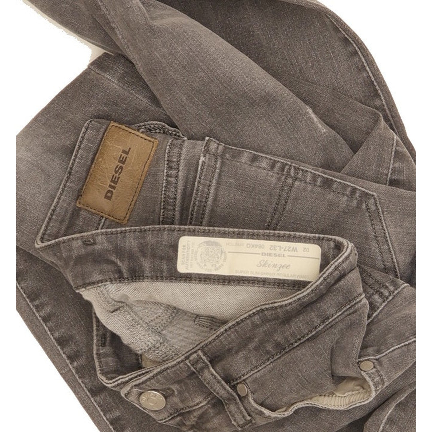 Diesel Skinzee Women Grey Skinny Slim Stretch Jeans W27 L32