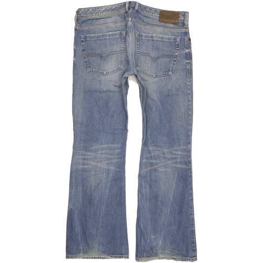 Diesel Zathan Men Blue Bootcut Regular Jeans W34 L30