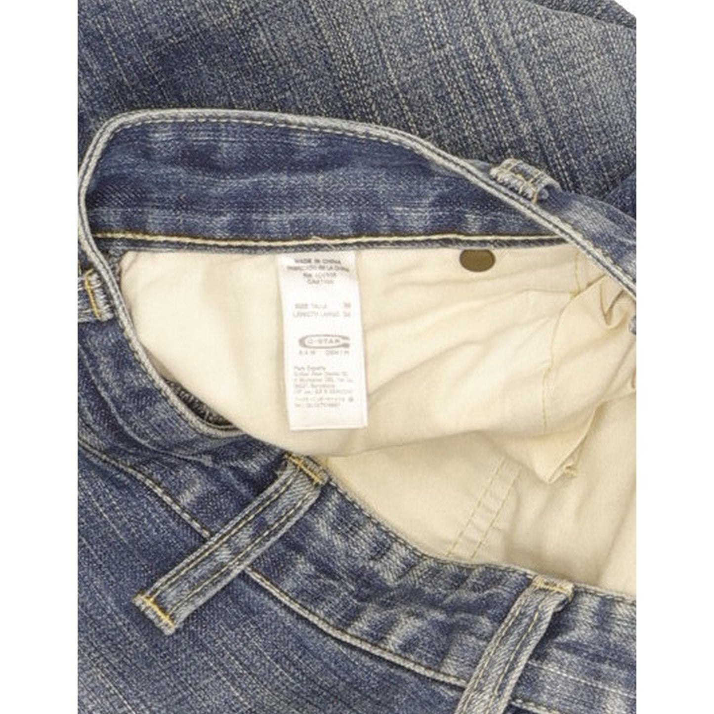 G-Star Elwood Men Blue Straight Regular Jeans W36 L34