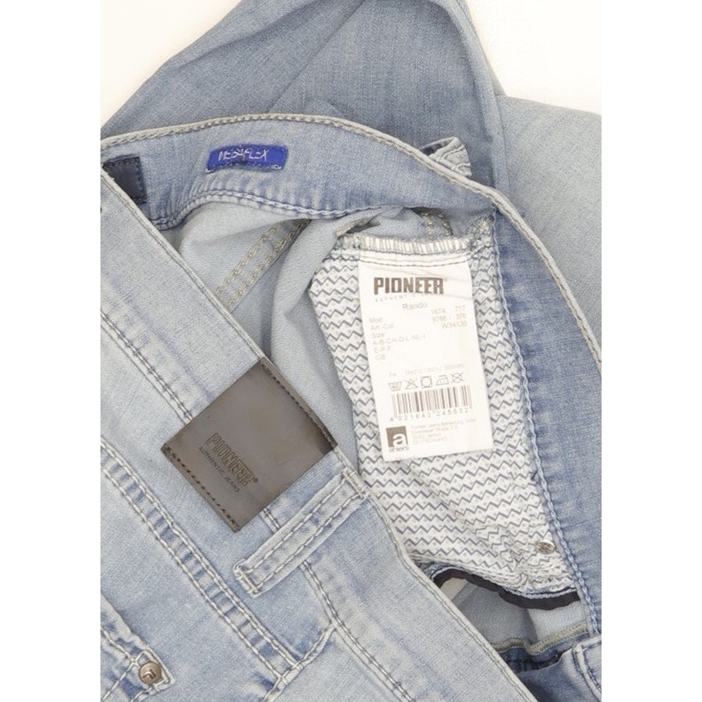 Pioneer Rando Men Blue Straight Regular Stretch Jeans W34 L30