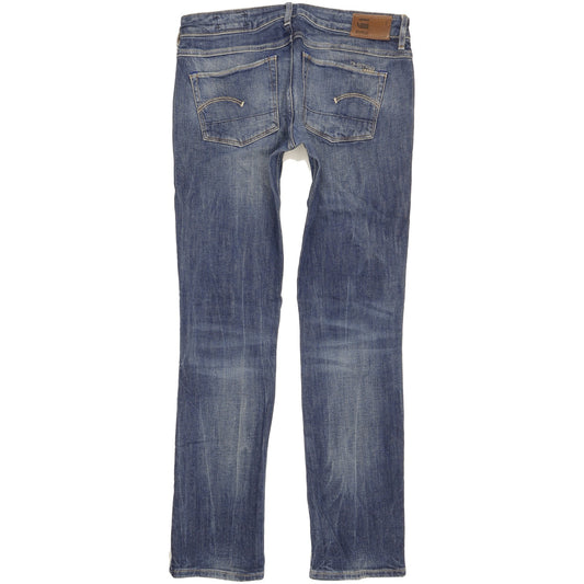 G-Star 3301 Women Blue Straight Slim Stretch Jeans W29 L31