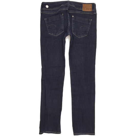 G-Star Ford Women Blue Straight Slim Stretch Jeans W31 L30