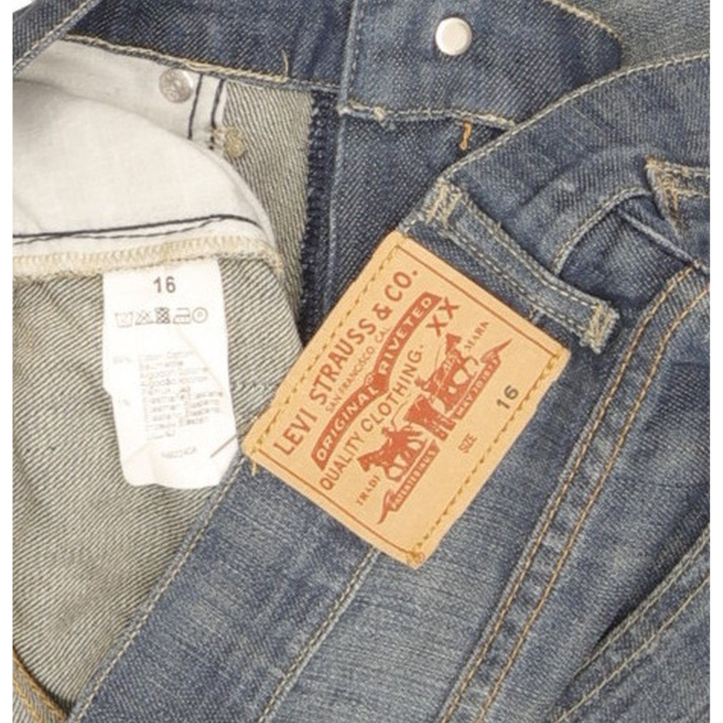 Levi's Red Tab Women Blue Straight Regular Stretch Jeans W30 L34