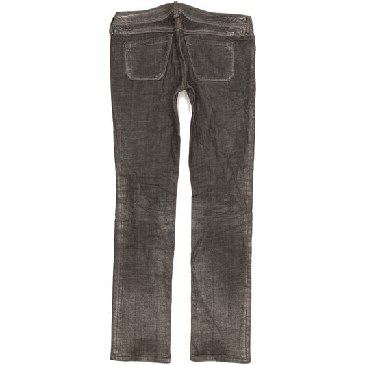 Diesel Lowky Women Grey Straight Slim Stretch Jeans W30 L33