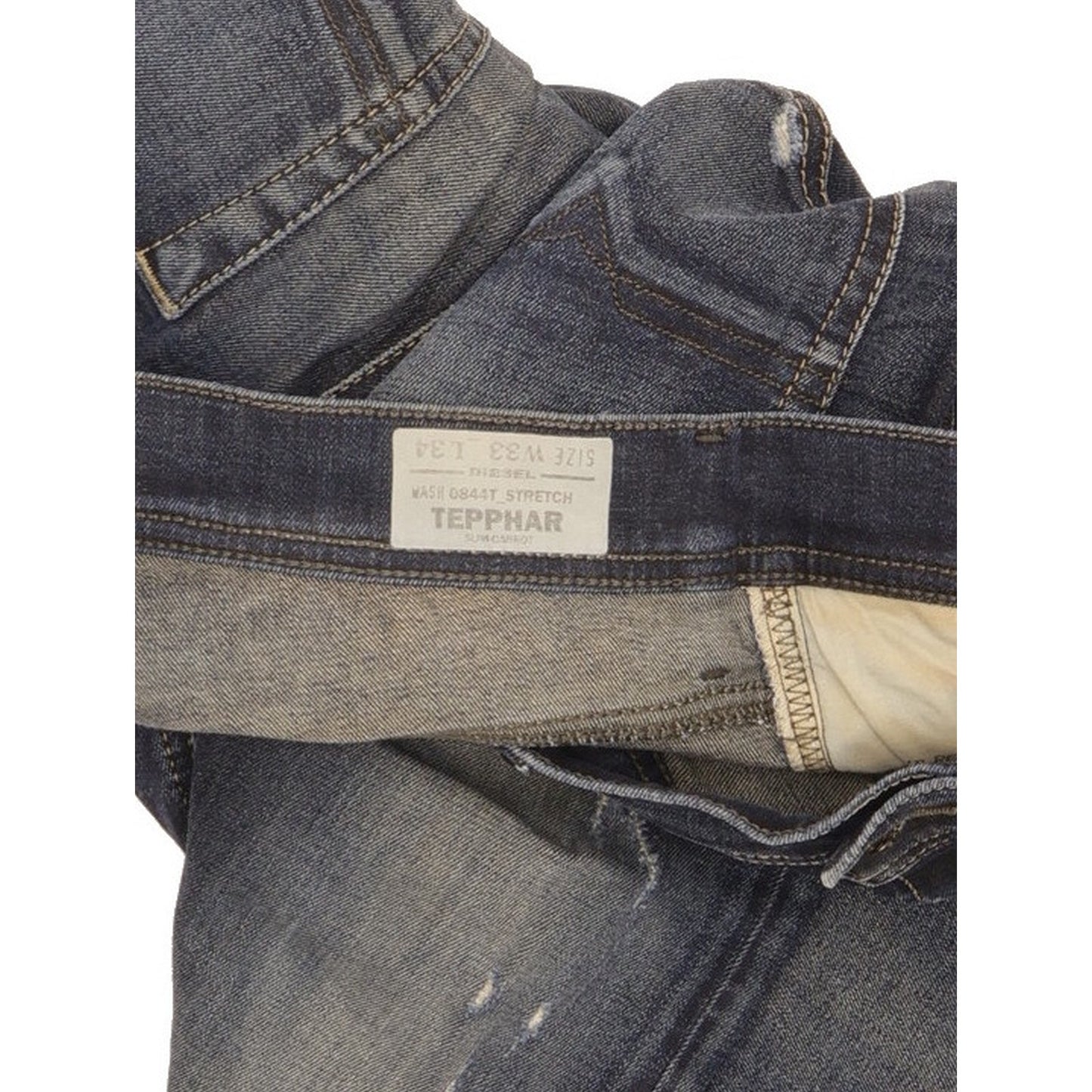 Diesel Tepphar Men Blue Tapered Slim Stretch Jeans W33 L34