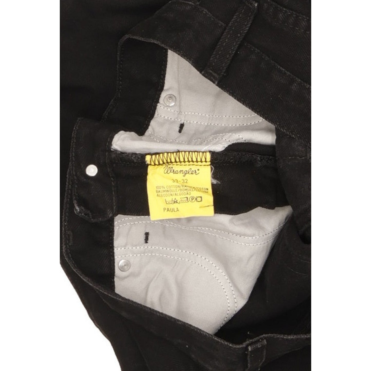 Wrangler Paula Black Straight Regular Jeans High Waisted W33 L32