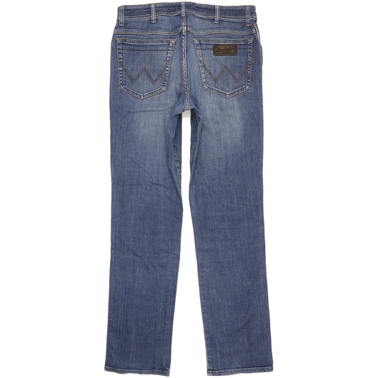 Wrangler Texas Men Blue Straight Regular Stretch Jeans W34 L33