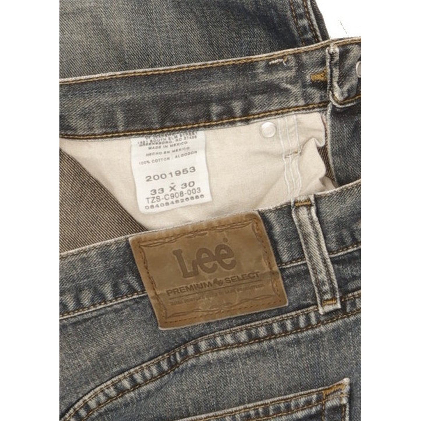Lee Men Blue Straight Regular Jeans W33 L30
