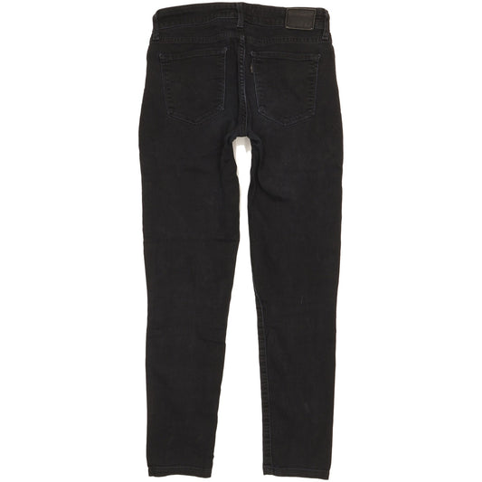 Levi's 711 Women Black Skinny Slim Stretch Jeans W26 L27