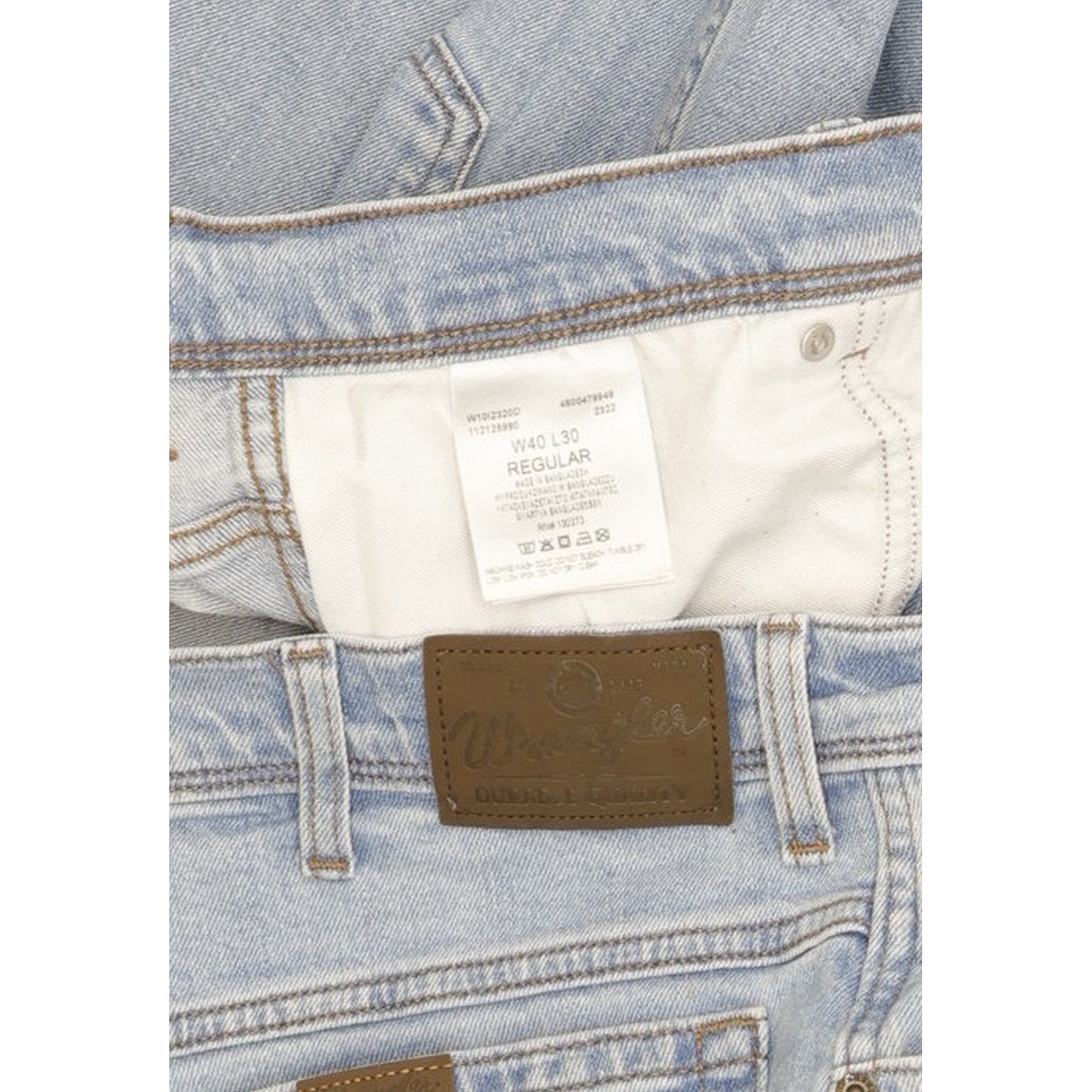 Wrangler Durable Quality Men Blue Straight Regular Stretch Jeans W40 L30