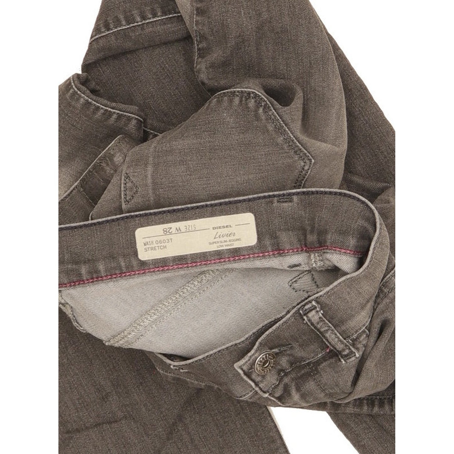 Diesel Livier Women Grey Skinny Slim Jegging Stretch Jeans W28 L33