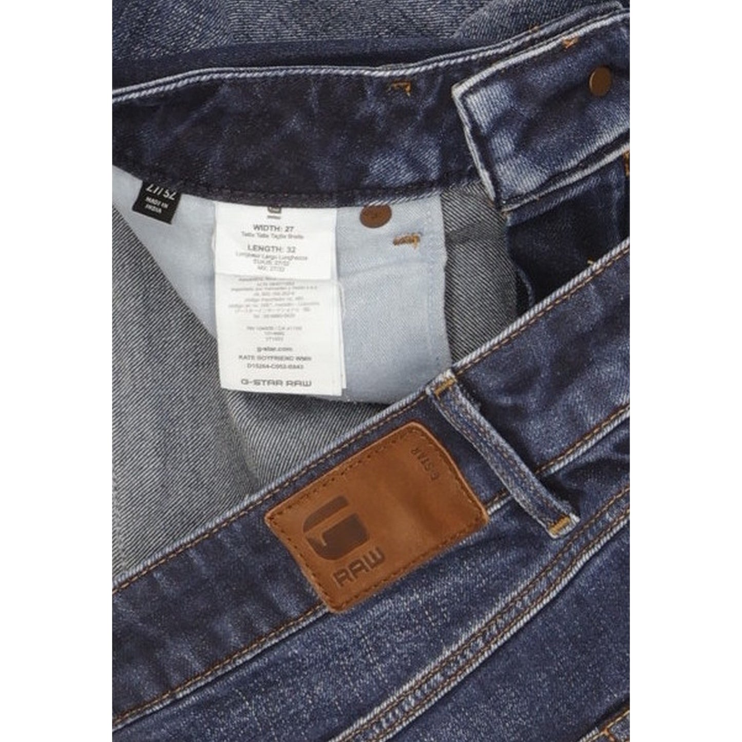 G-Star Kate Women Blue Tapered Relaxed Boyfriend Stretch Jeans W27 L32
