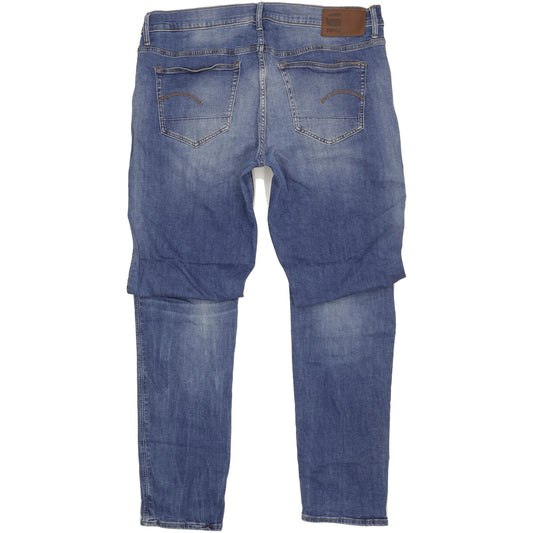 G-Star 3301 Men Blue Straight Slim Stretch Jeans W40 L40