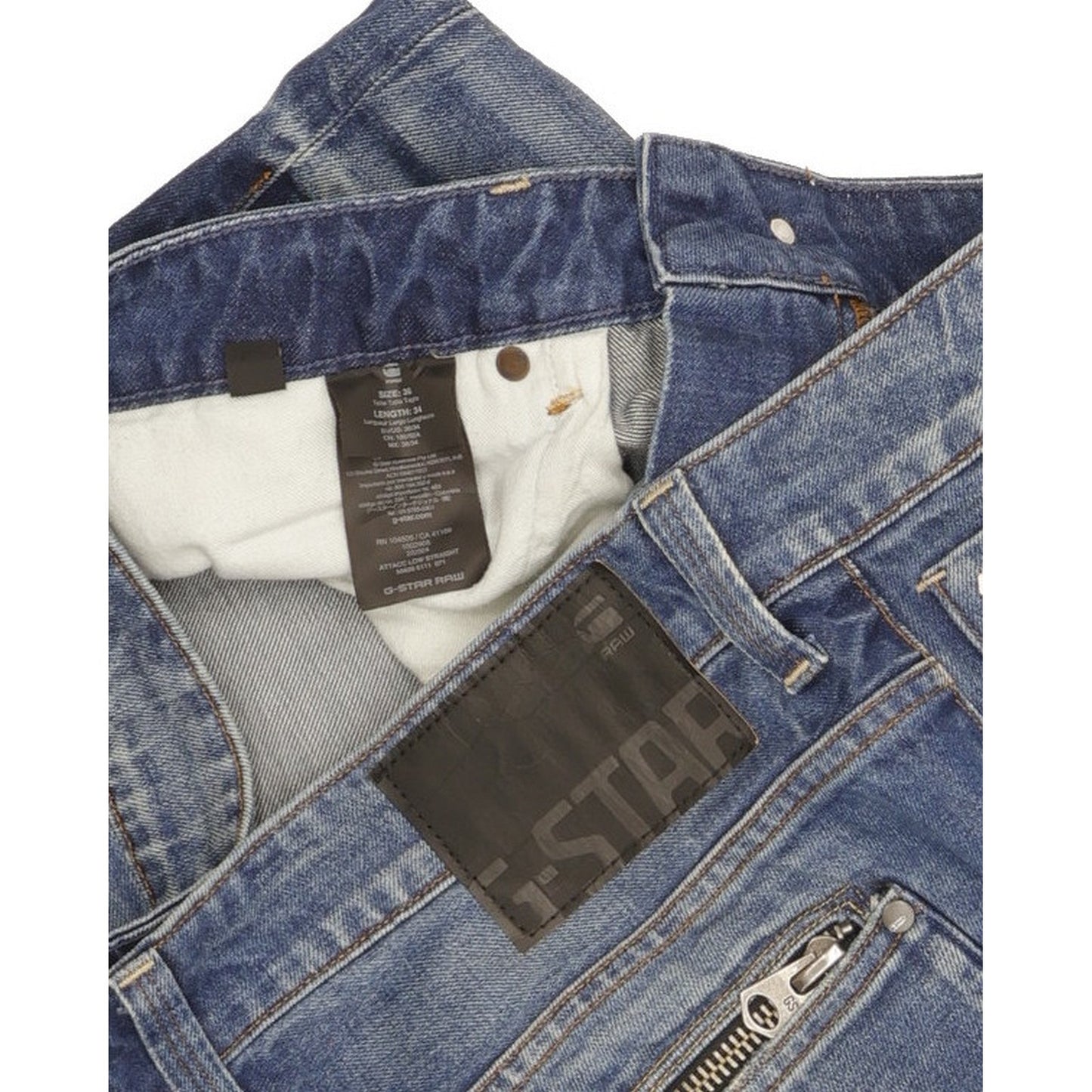 G-Star Attacc Men Blue Straight Regular Jeans W36 L34