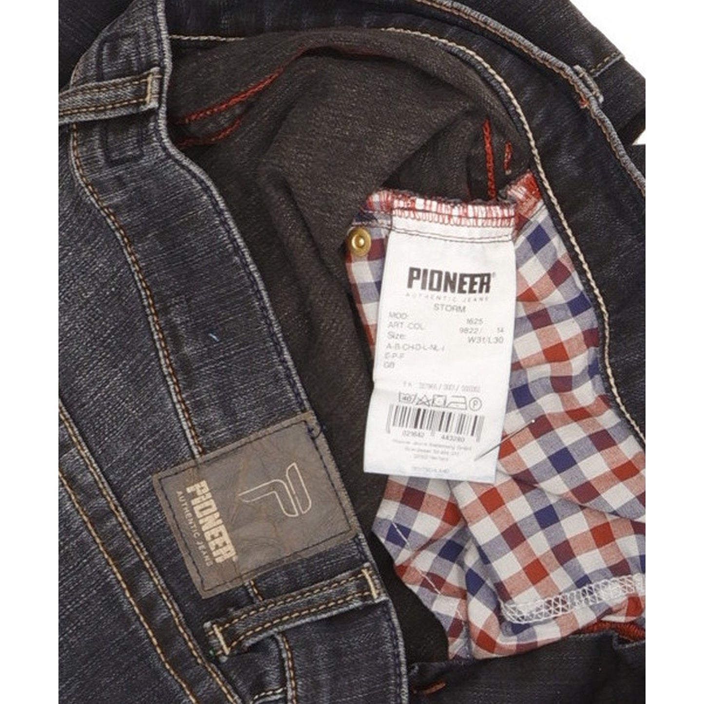 Pioneer Storm Men Navy Straight Regular Stretch Jeans W31 L30