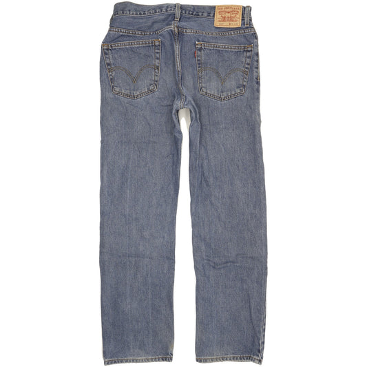 Levi's 505 Men Blue Straight Regular Jeans W34 L32