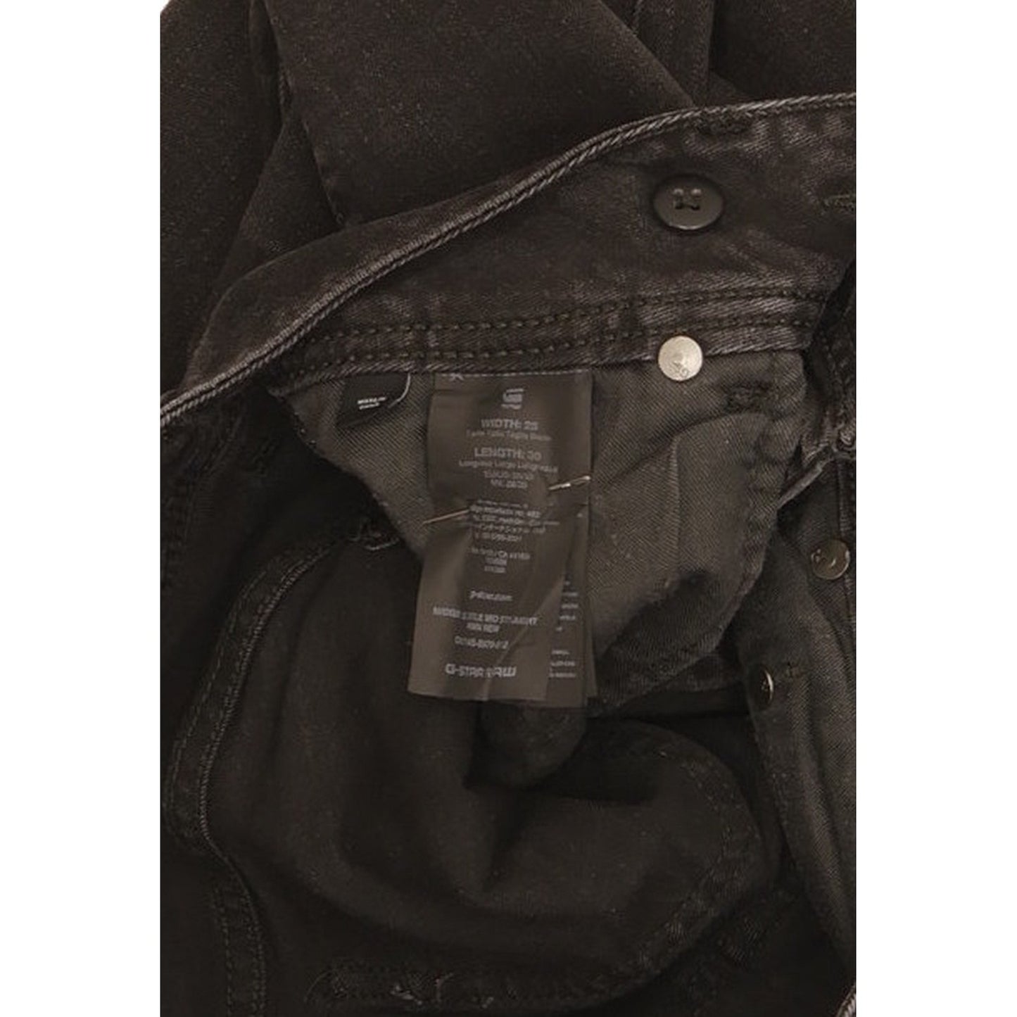 G-Star Midge Saddle Women Black Straight Slim Jeans W28 L30