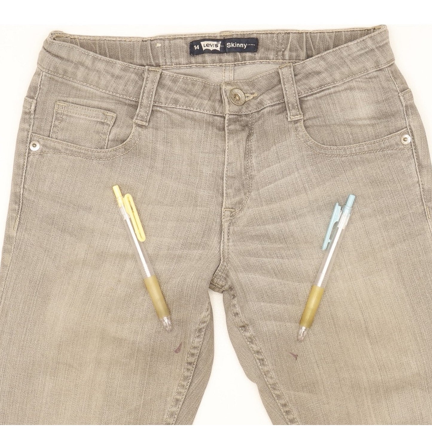 Levi's Kids Grey Skinny Slim Stretch Jeans W26 L29