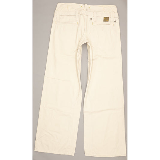 G-Star Dexter Women Beige Straight Loose Chino Jeans W30 L32