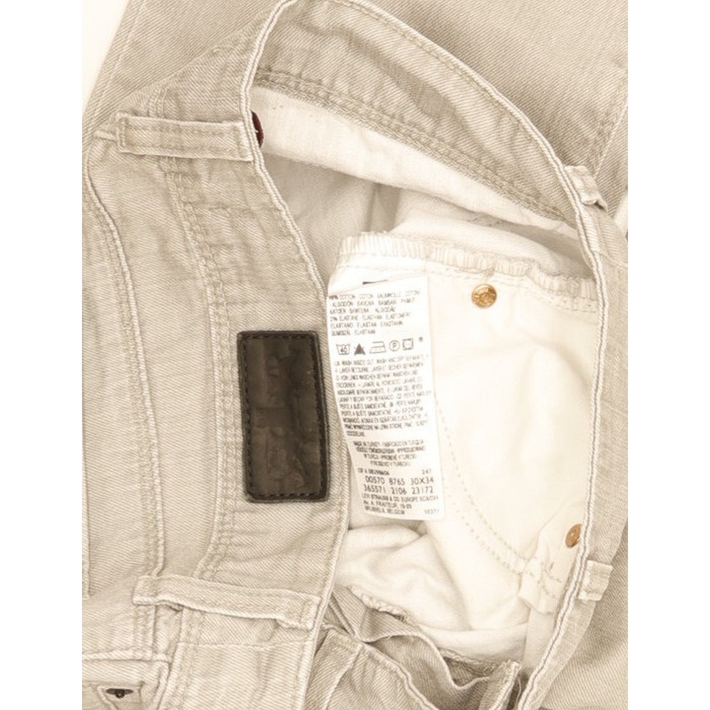 Levi's 570 Men Grey Straight Slim Stretch Jeans W30 L34