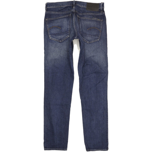 G-Star 3301 Men Blue Tapered Regular Stretch Jeans W32 L34