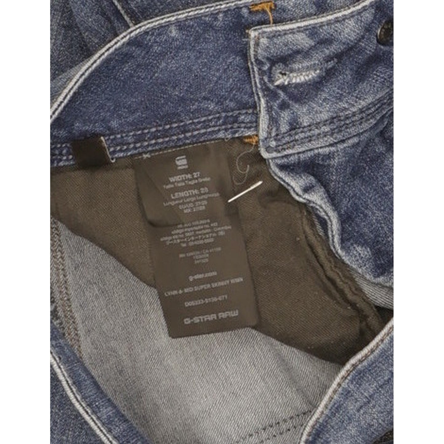 G-Star Lynn Women Blue Skinny Slim Stretch Jeans W27 L28