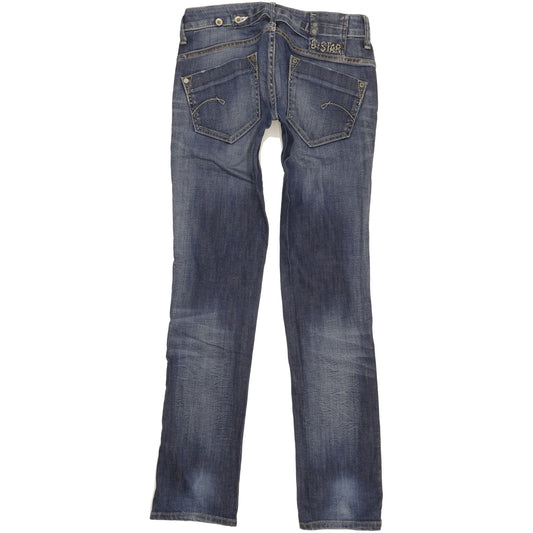 G-Star Midge Women Blue Straight Slim Stretch Jeans W26 L32