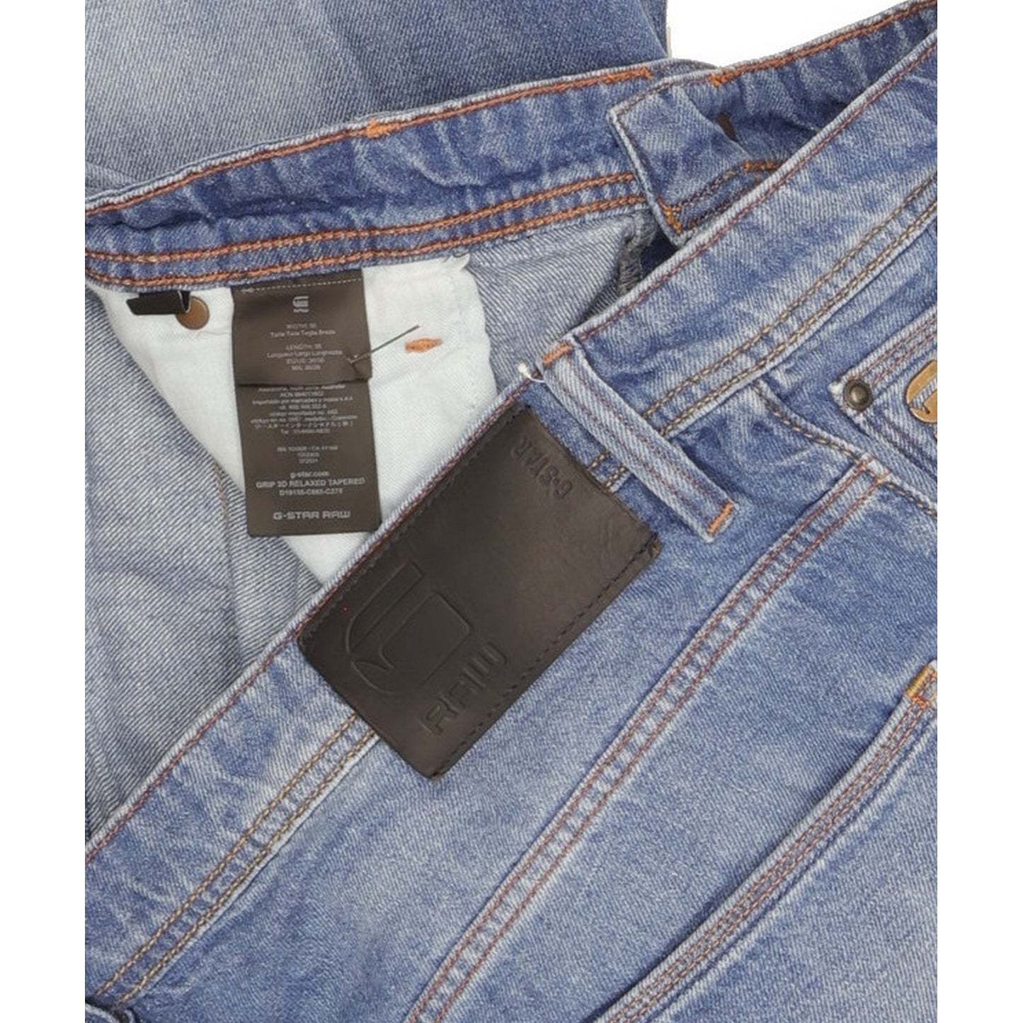G-Star Grip 3D Men Blue Tapered Relaxed Jeans W36 L36