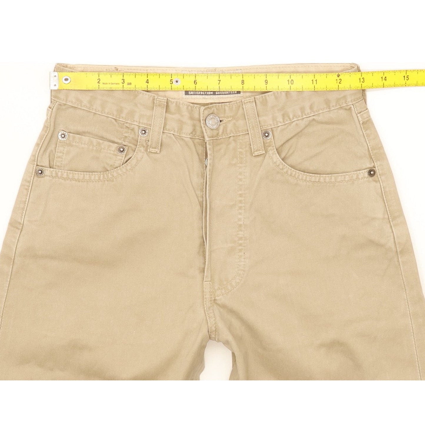 Levi's 401 Men Beige Straight Regular Jeans W26 L30