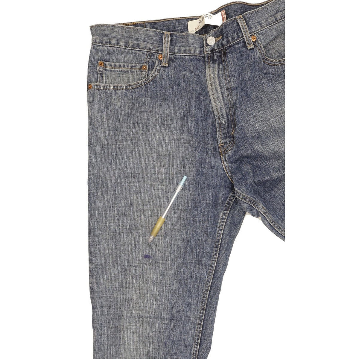 Levi's 512 Men Blue Straight Slim Jeans W36 L32