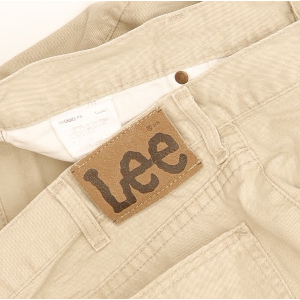Lee Brooklyn Men Beige Straight Regular Jeans W38 L32
