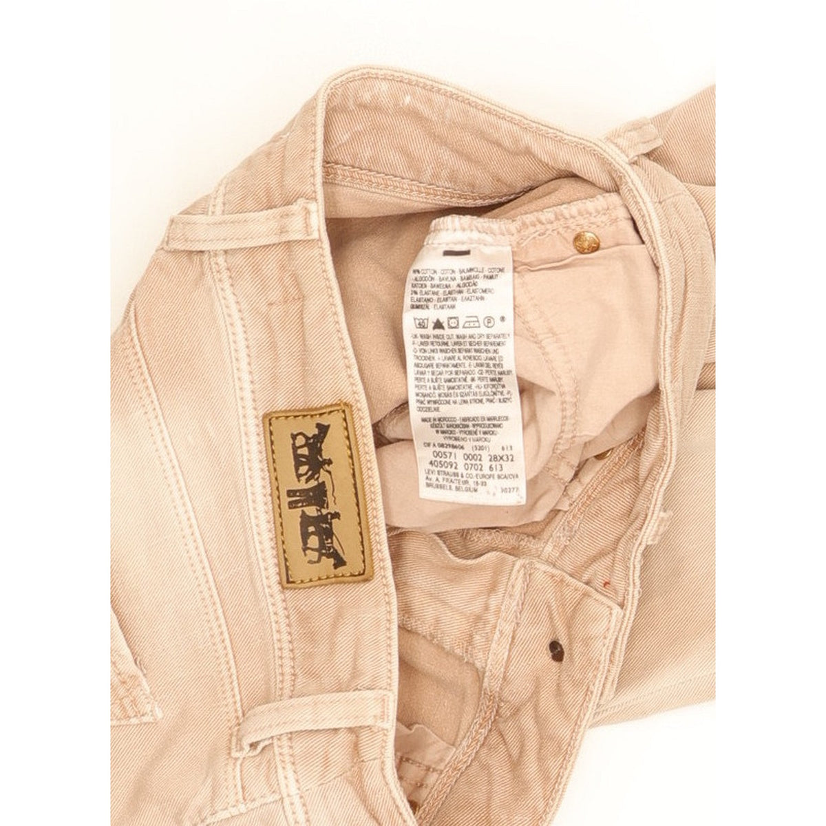 Levi's 571 Women Pink Straight Slim Stretch Jeans W28 L32