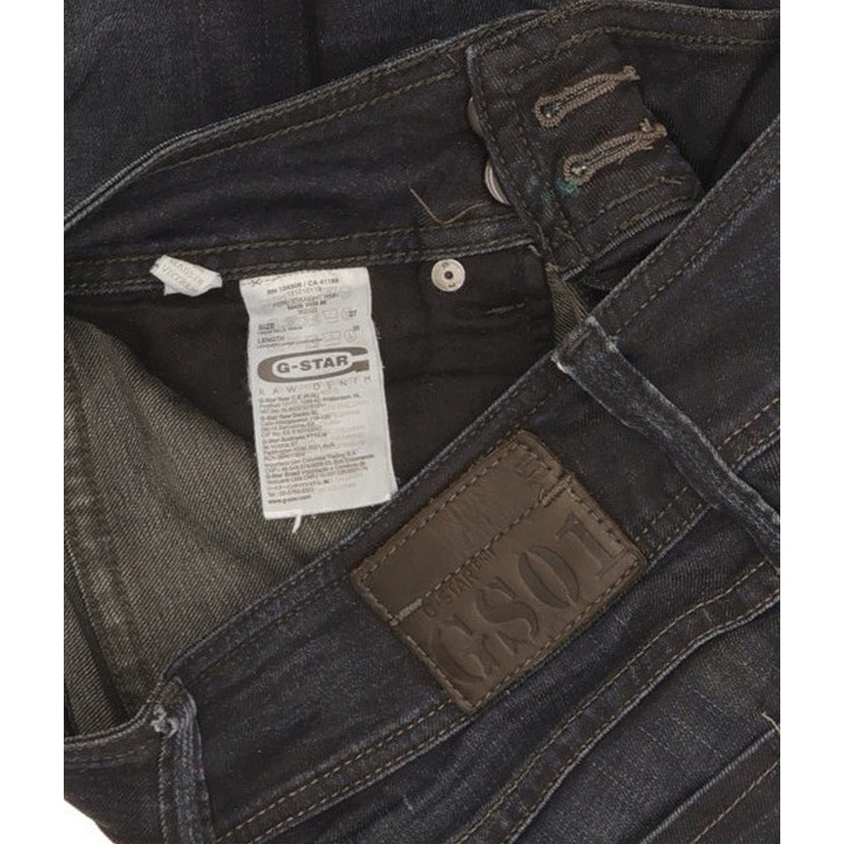 G-Star Ford Women Blue Straight Slim Stretch Jeans W27 L30