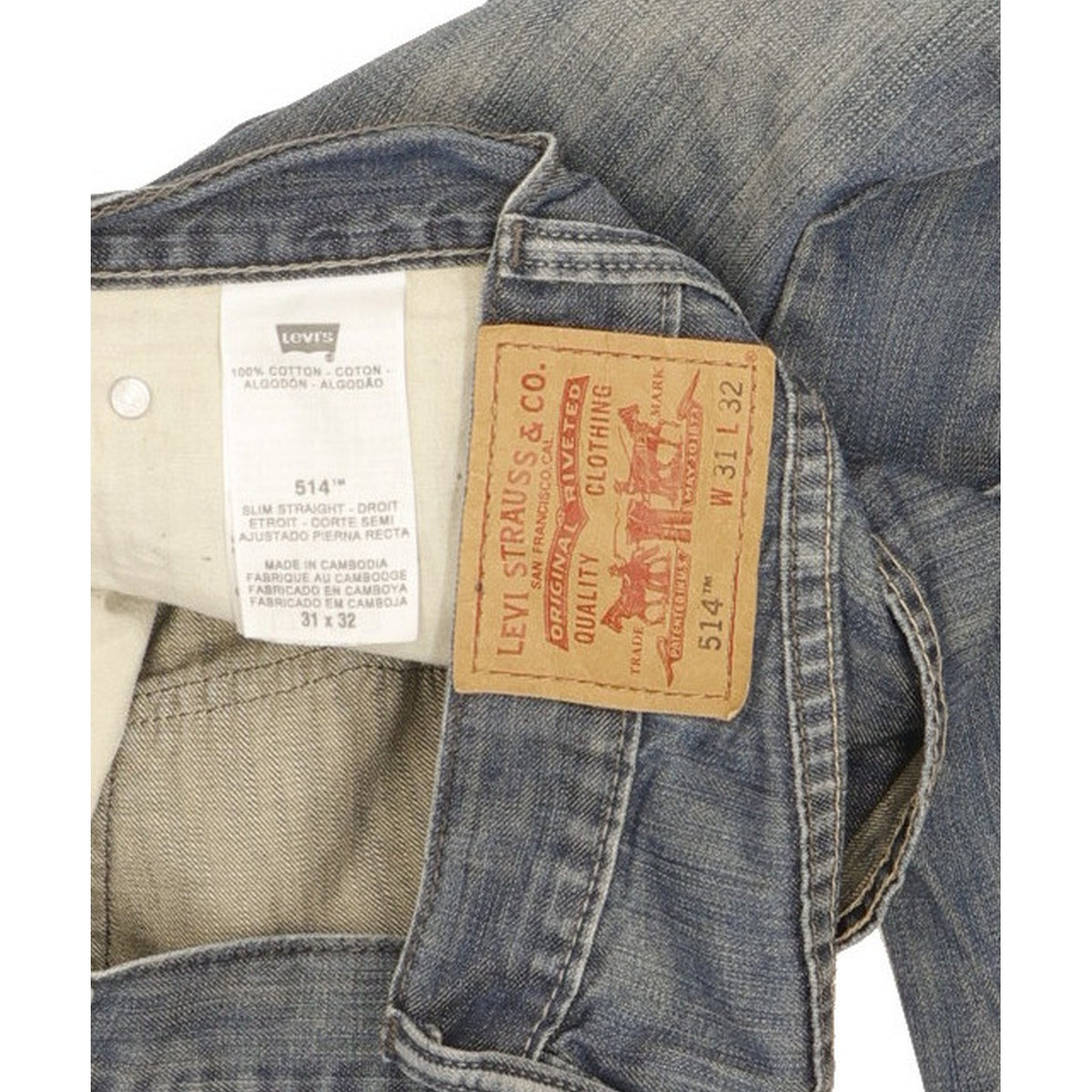 Levi's 514 Men Blue Straight Slim Jeans W31 L32