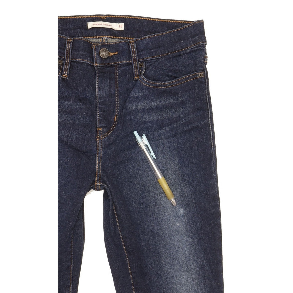 Levi's Slimming Women Blue Straight Slim Jeans W28 L33