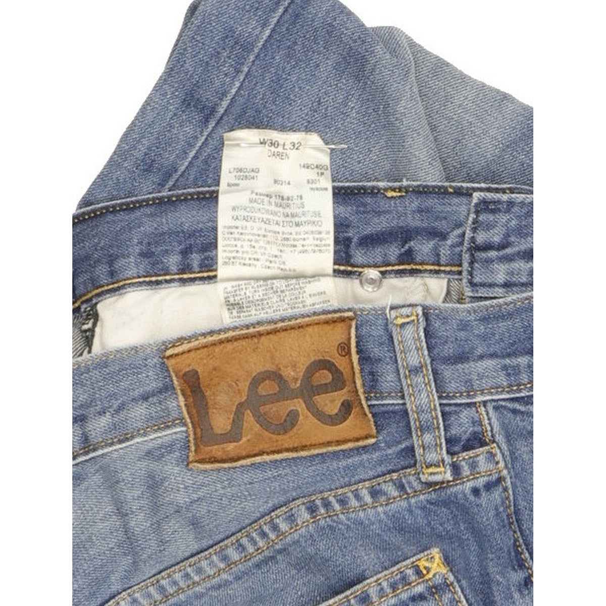 Lee Daren Men Blue Straight Slim Jeans W30 L32