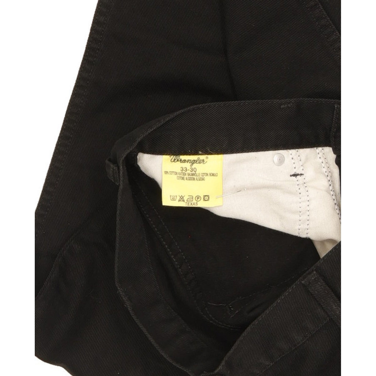 Wrangler Texas Men Black Straight Regular Jeans W33 L30