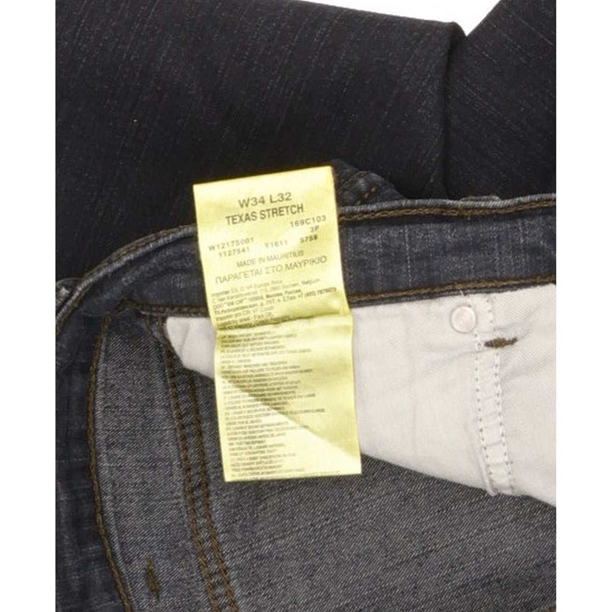Wrangler Texas Men Navy Straight Regular Stretch Jeans W34 L32