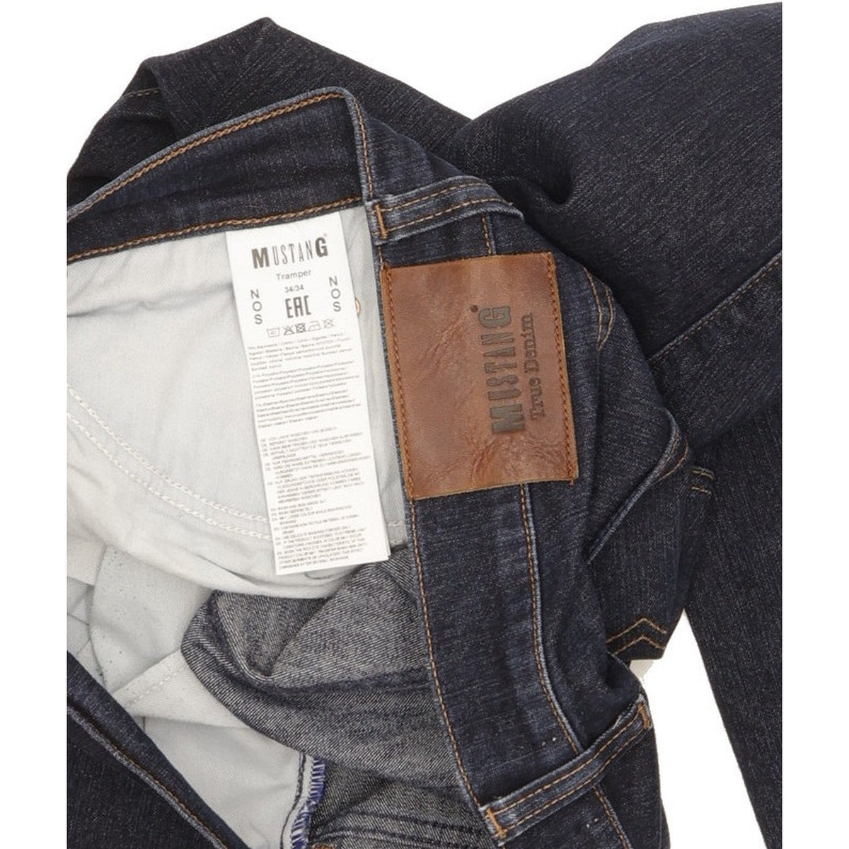 Mustang Tramper Men Blue Straight Regular Stretch Jeans W34 L34