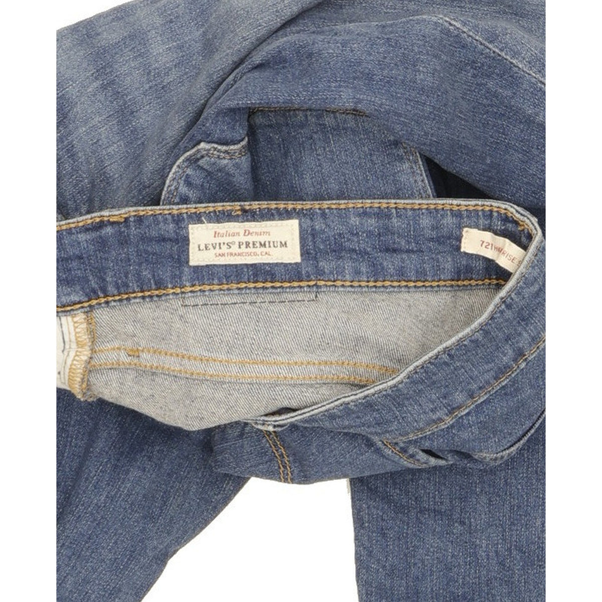 Levi's 721 Blue Skinny Slim Stretch Jeans High Waisted W30 L30
