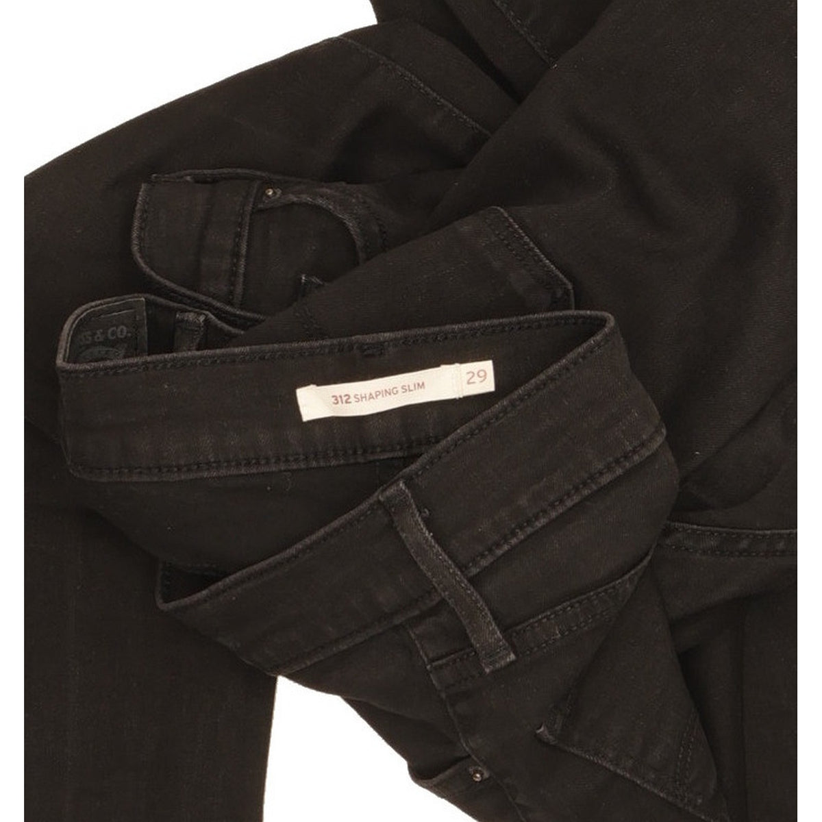 Levi's 312 Shaping Women Black Straight Slim Stretch Jeans W29 L32