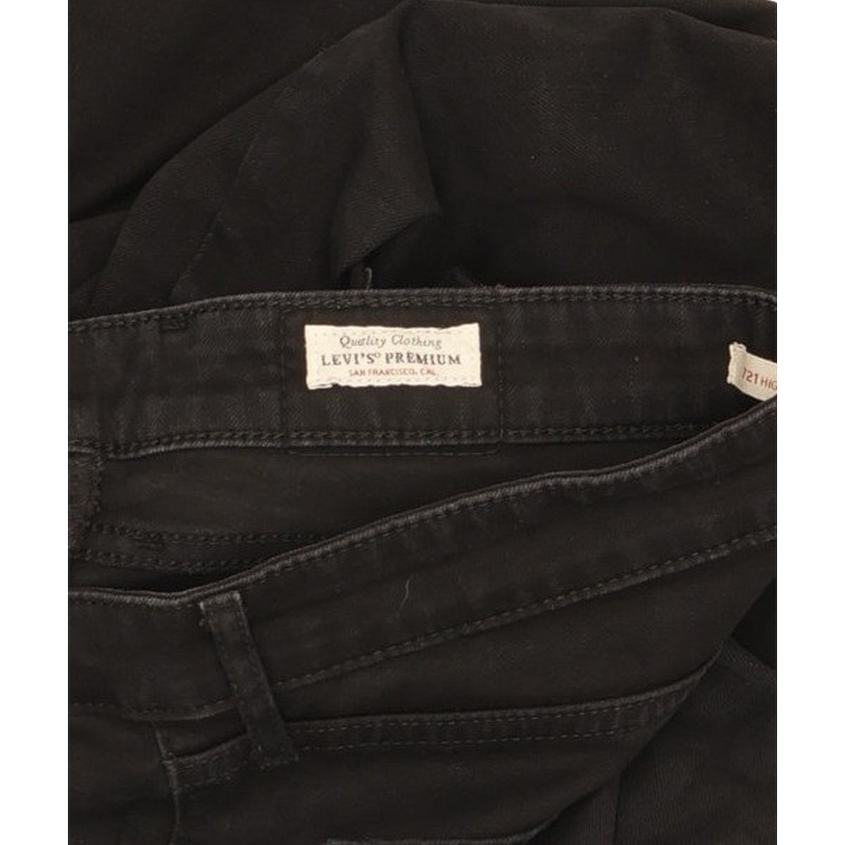 Levi's 721 Black Skinny Slim Stretch Jeans High Waisted W30 L30
