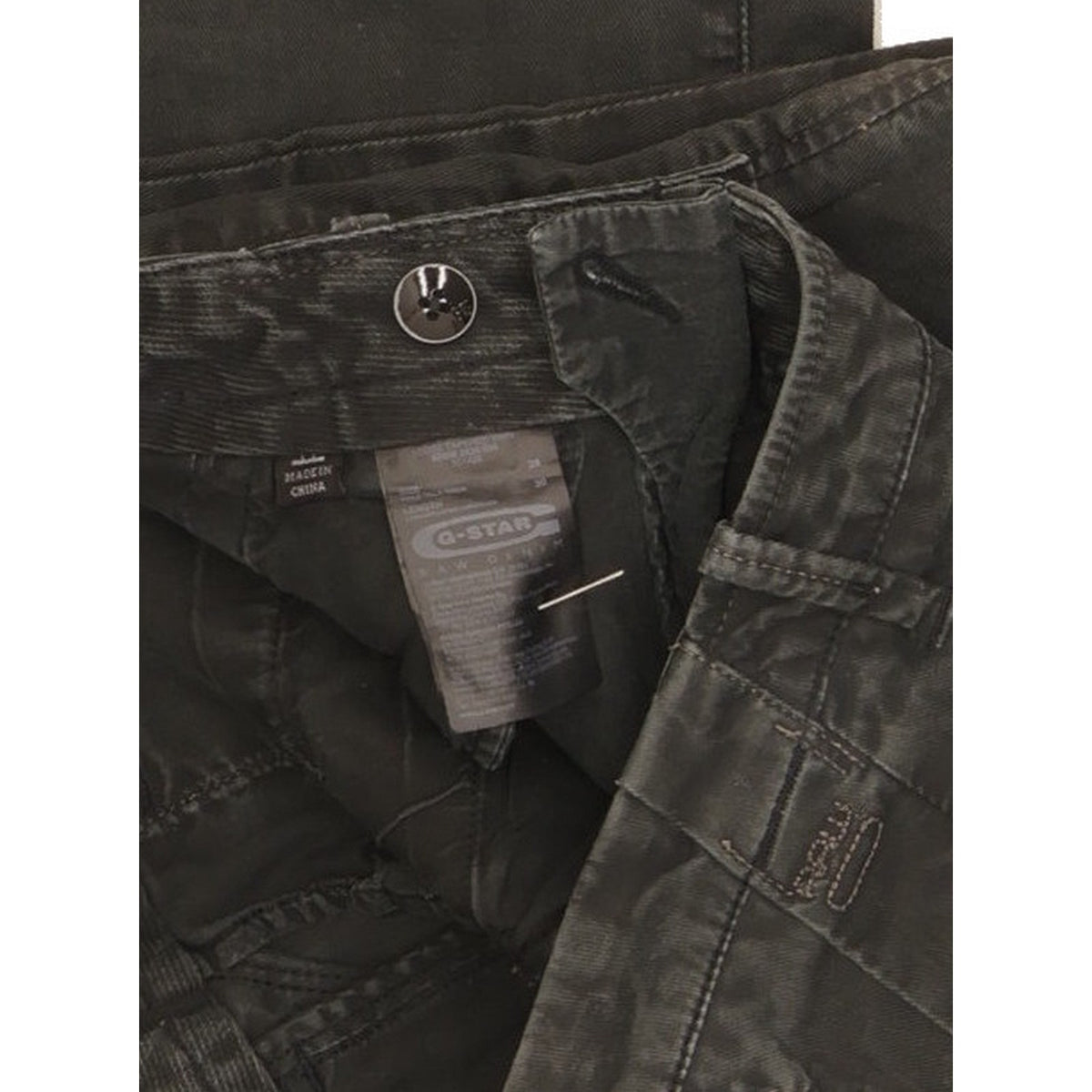 G-Star Bronson Women Black Tapered Loose Chino Stretch Jeans W28 L30