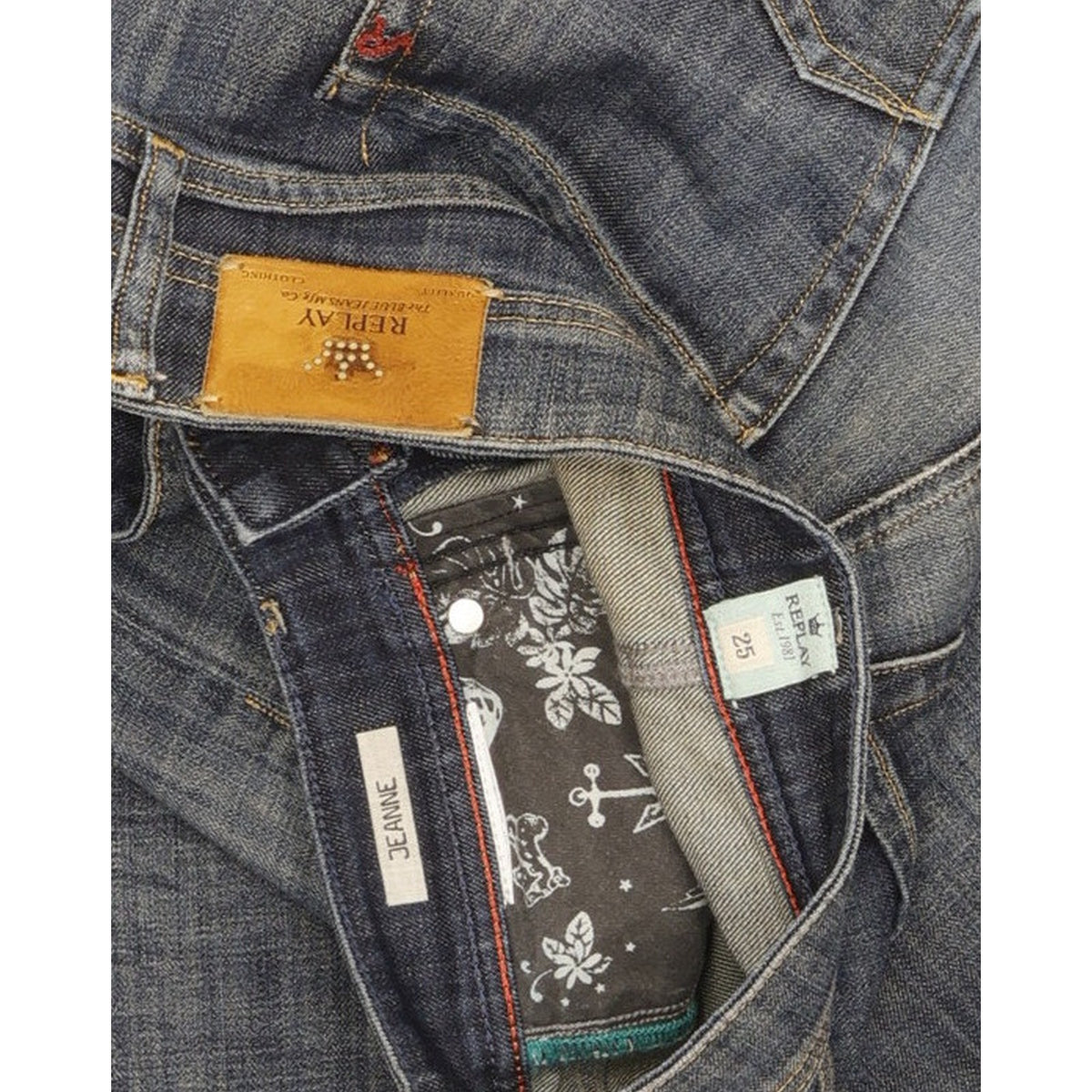 Replay Jeanne Women Blue Skinny Slim Stretch Jeans W25 L26