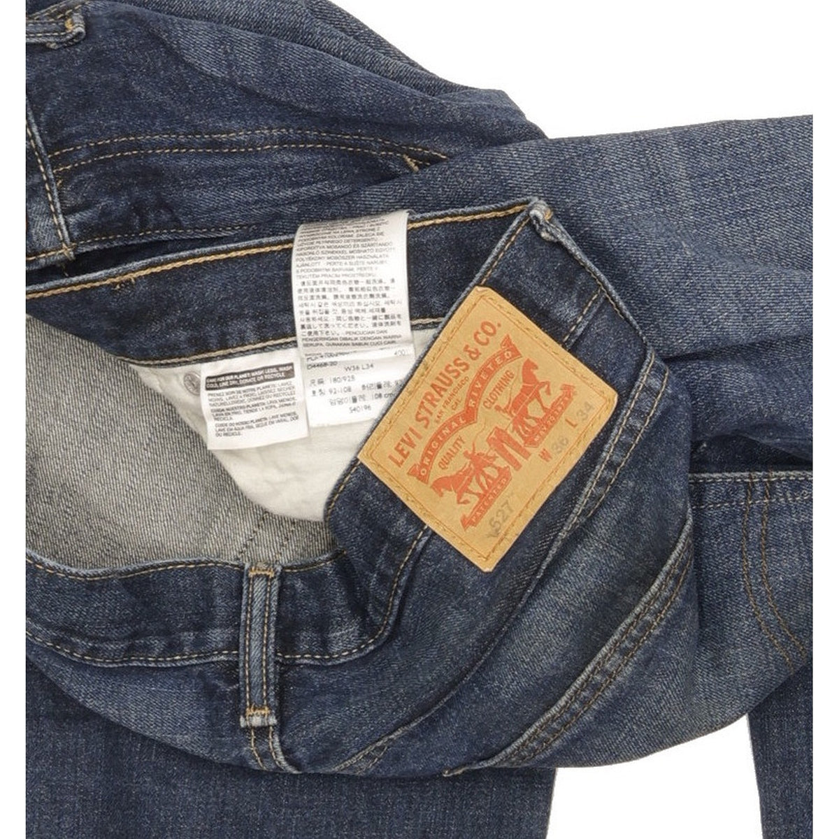 Levi's 527 Men Blue Bootcut Slim Jeans W36 L34